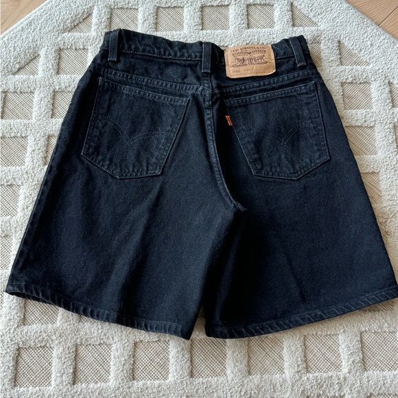 Vintage 90’s Dark Wash Levi’s 950 Relaxed Shorts Size 9 Classic Orange Tab - Picture 9 of 14